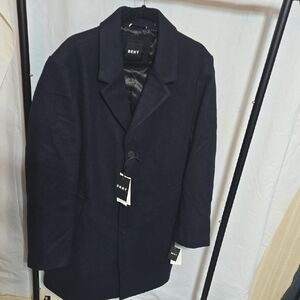 DKNY Womens Walker Wool Coat